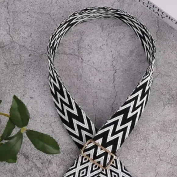 Shoulder Bag Strap Adjustable Replacement Accessory Black and White or Beige - Picture 3 of 12